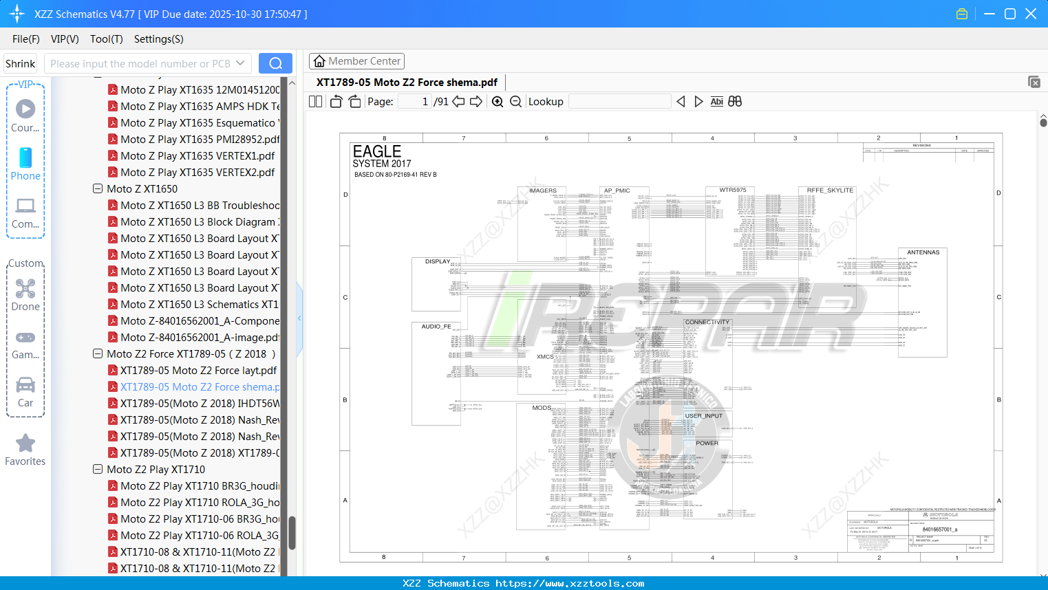 Motorola XT1789-05 Moto Z2 Force Shema